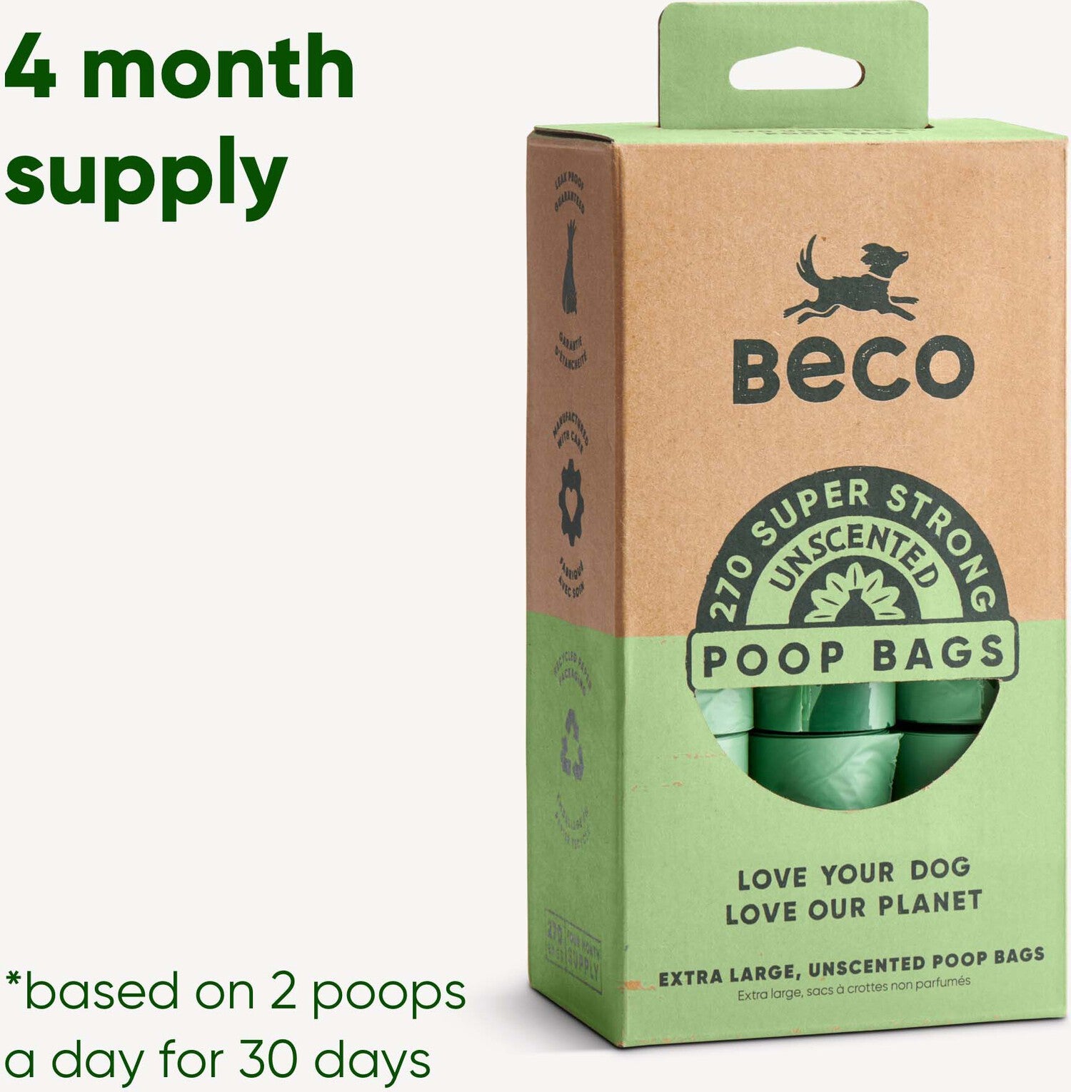 Beco poepzakjes groen 18 x 15 stuks
