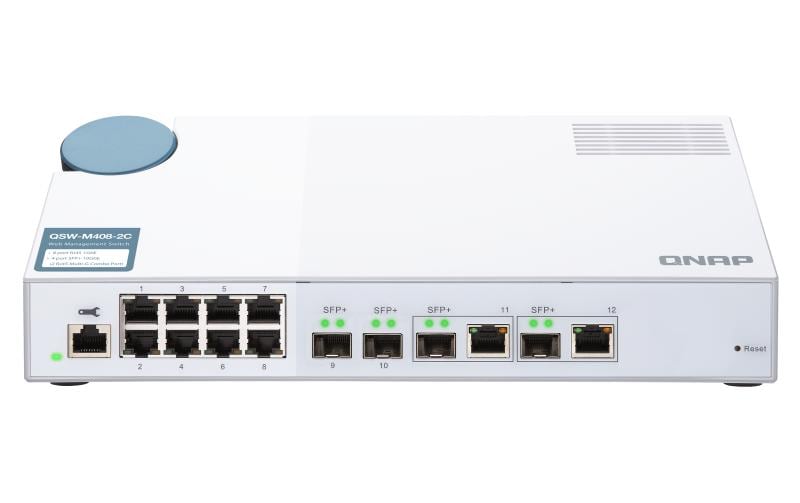 SFP+ Switch QSW-M408-2C 12 Port<br>QNAP QSW-M408-2C, Switch 8-Port 10GbE