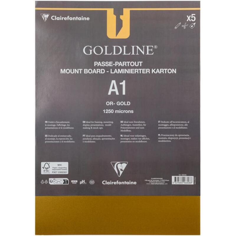 Goldline contrecollé pour passe-partout paquet 5F A1 1,25mm - Or