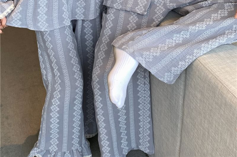 Tanee - Bijpassende pyjamaset met patroon voor koppels