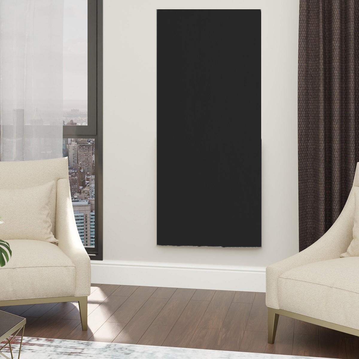 Ecosun GS850 glazen infraroodpaneel met WiFi 80x120cm zwart 850W