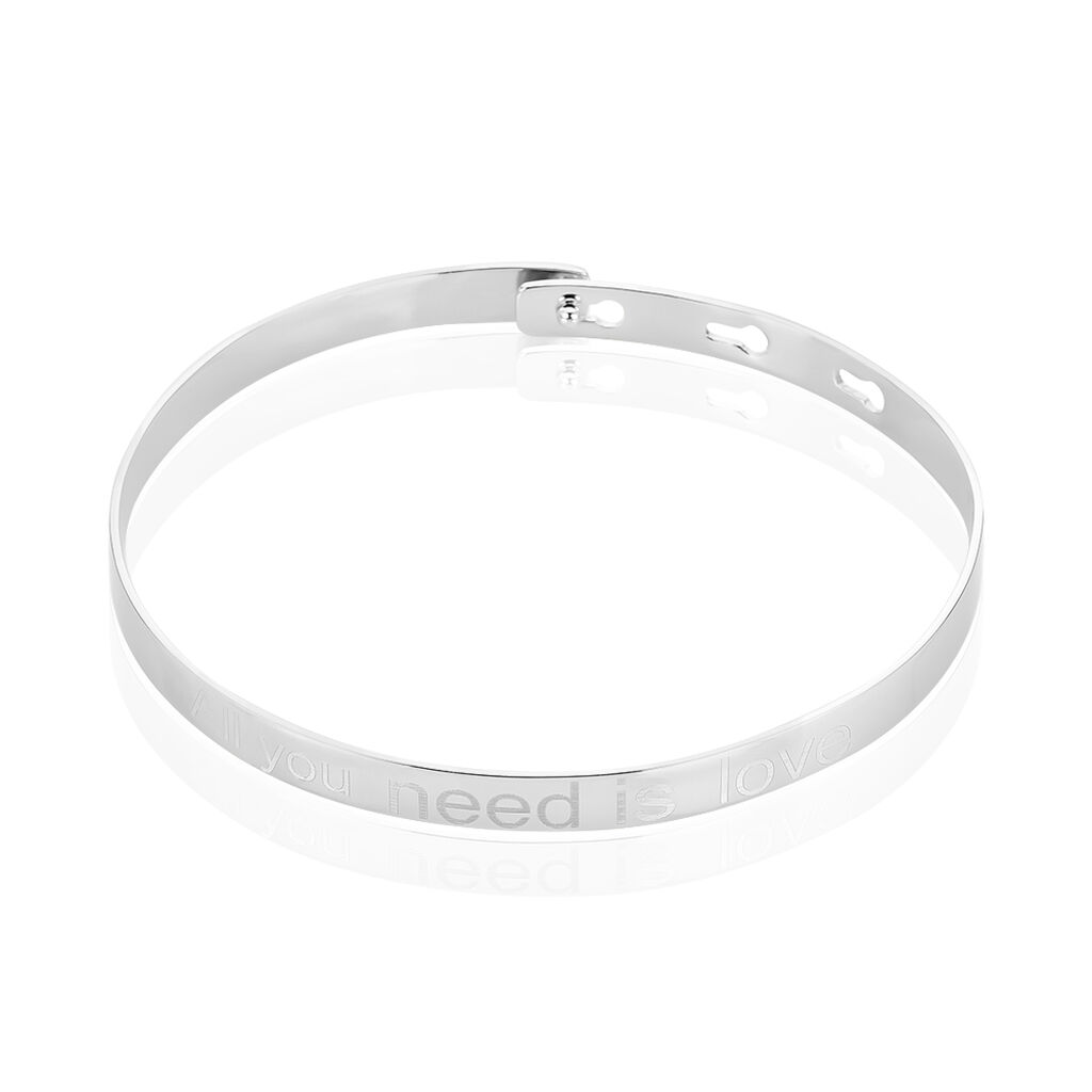 Bracelet Jonc Gravita Argent Blanc