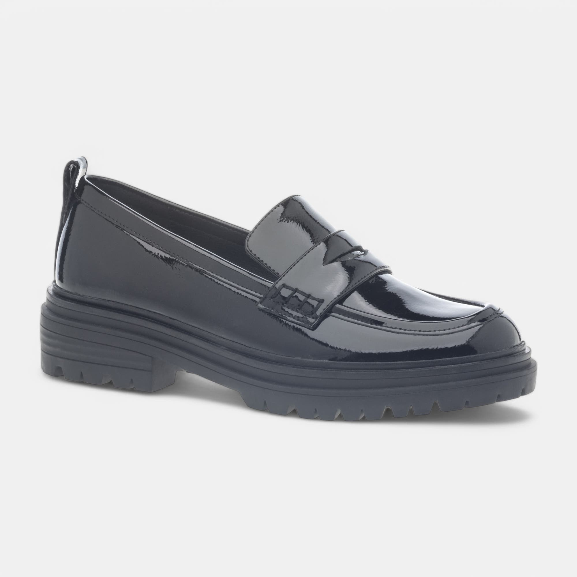 Mocassins Femme noir vernis