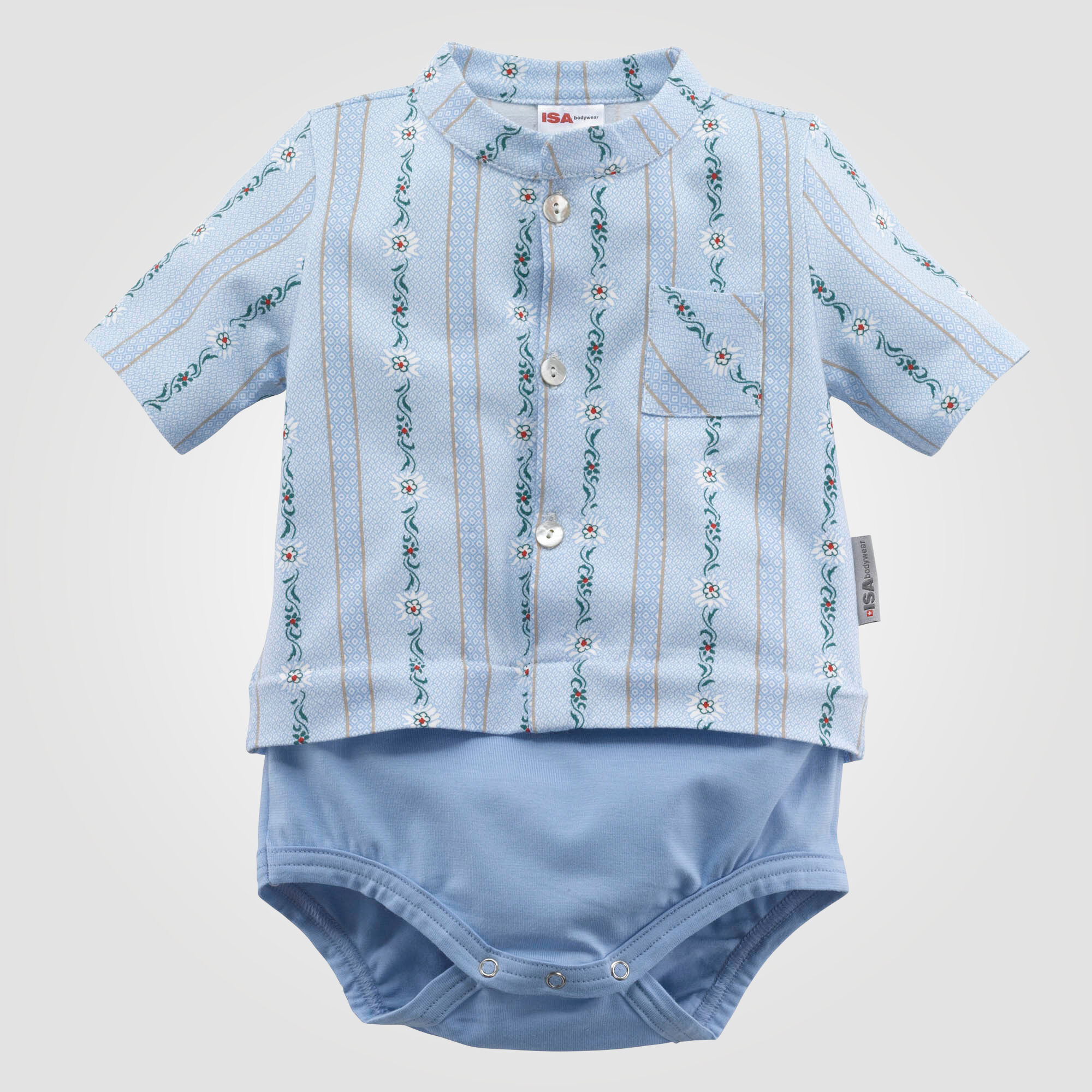 ISA Baby Body Edelweiss mit Brusttasche