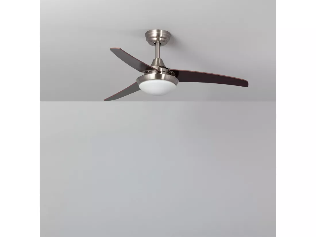 Ventilateur de Plafond Silencieux Neil Bois 107cm Moteur DC WiFi Argent