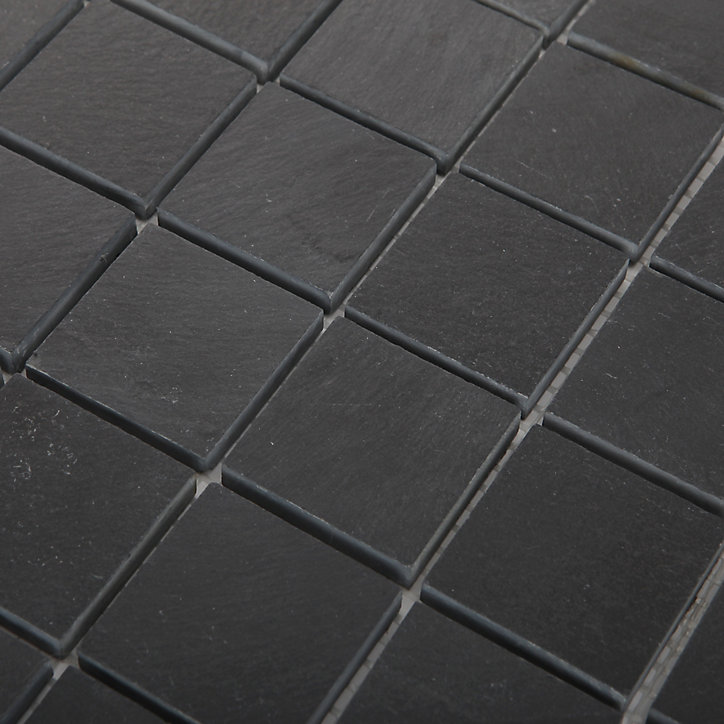 Mosaïque anthracite 30,4x30,3cm Slate