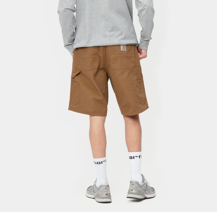 Carhartt WIP Single Knee Short Hamilton Brown Rinsed