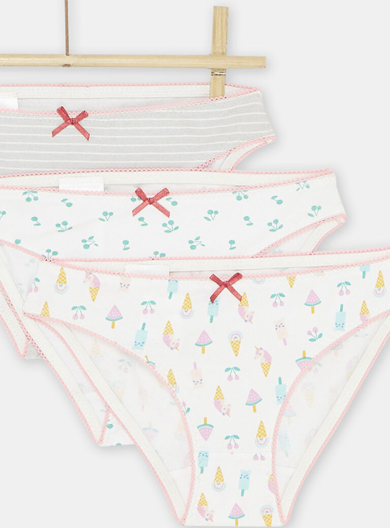 Lot de 3 culottes multicolores assorties fille