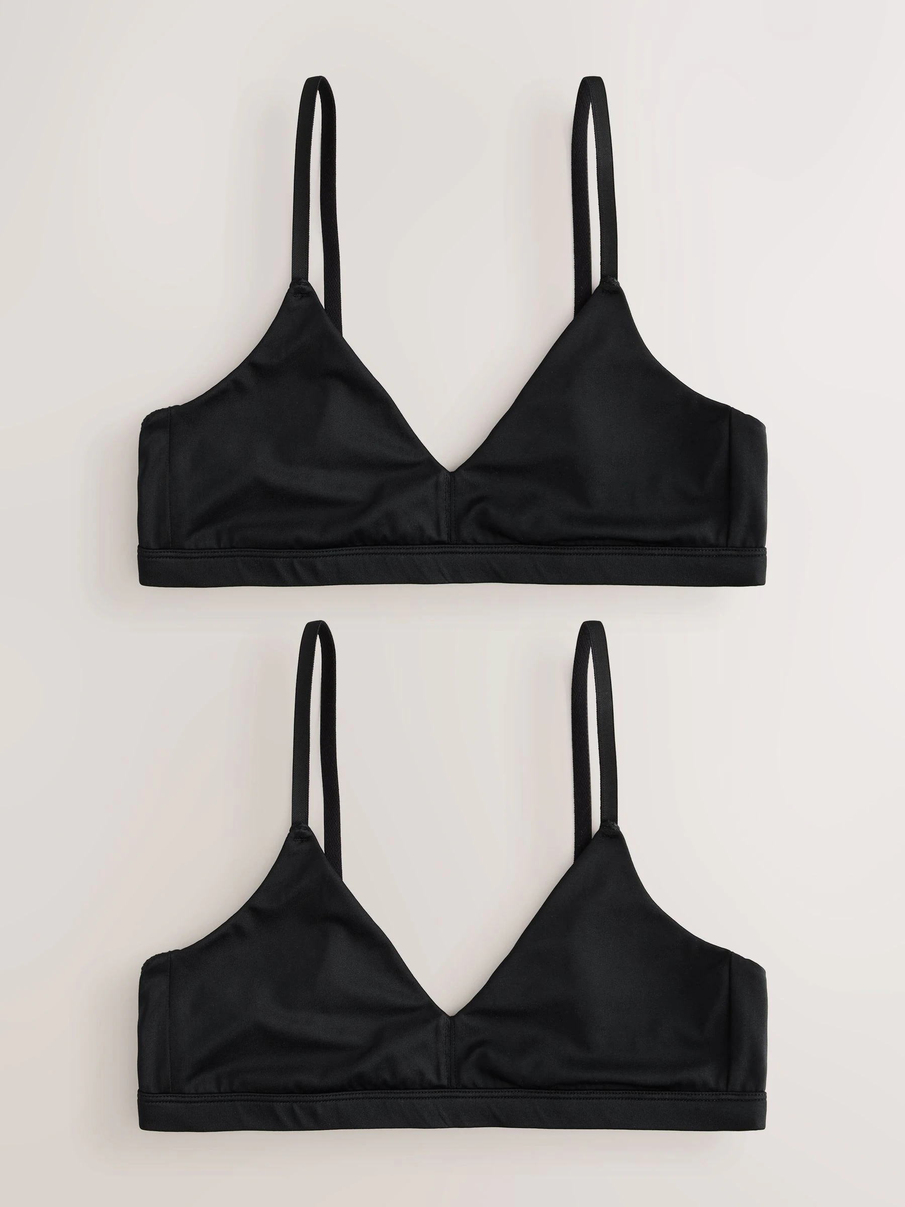Zwart - Triangle T-shirtbeha's 2 stuks