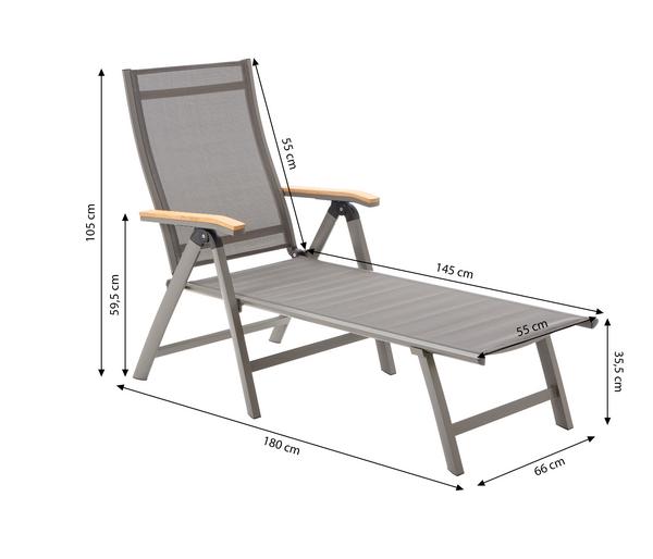 Dehner Relaxliege Colmar, ca. B66/H105/T180 cm