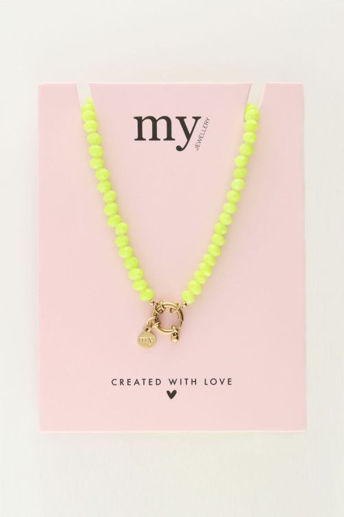 Groene kralenketting met slotje