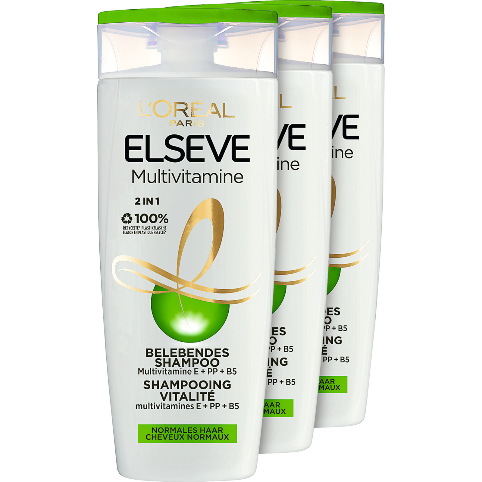 L'Oréal Elsève Shampoo Multivitamine 2in1 3 x 250 ml