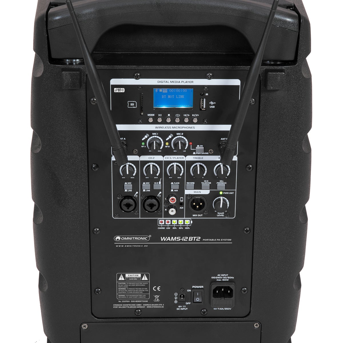 Omnitronic WAMS-12BT2 draadloos PA-systeem