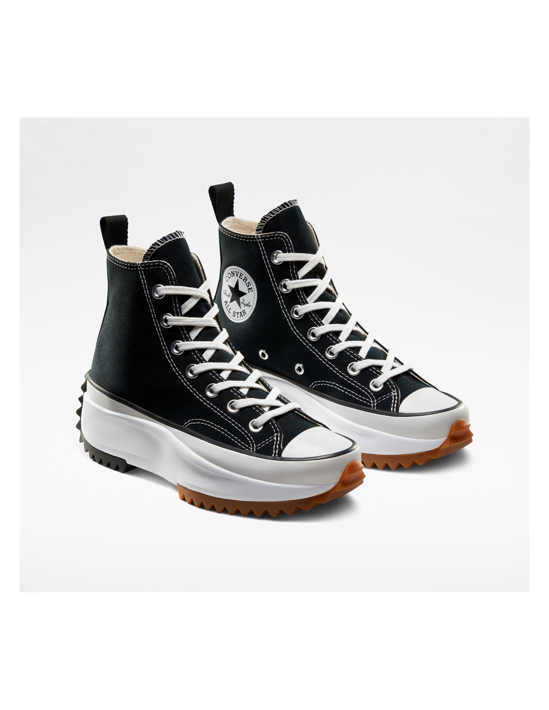 converse sneakers compensées montantes mixte run star hike hi noir