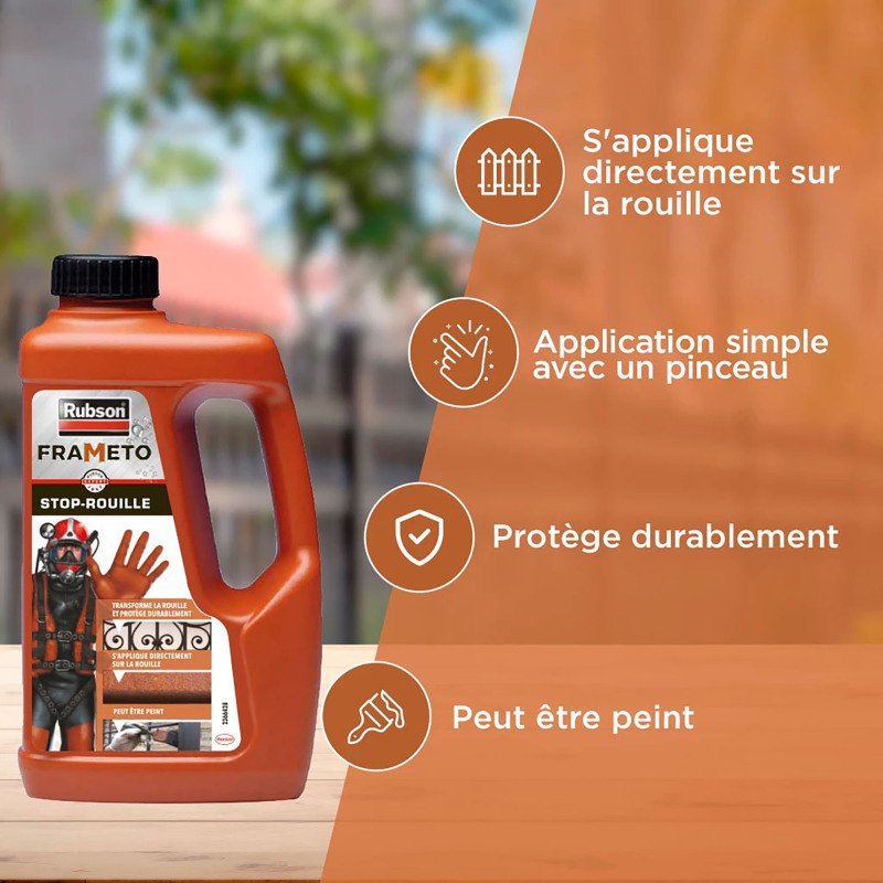 Traitement Frameto Anti rouille Rubson - Flacon de 500 ml