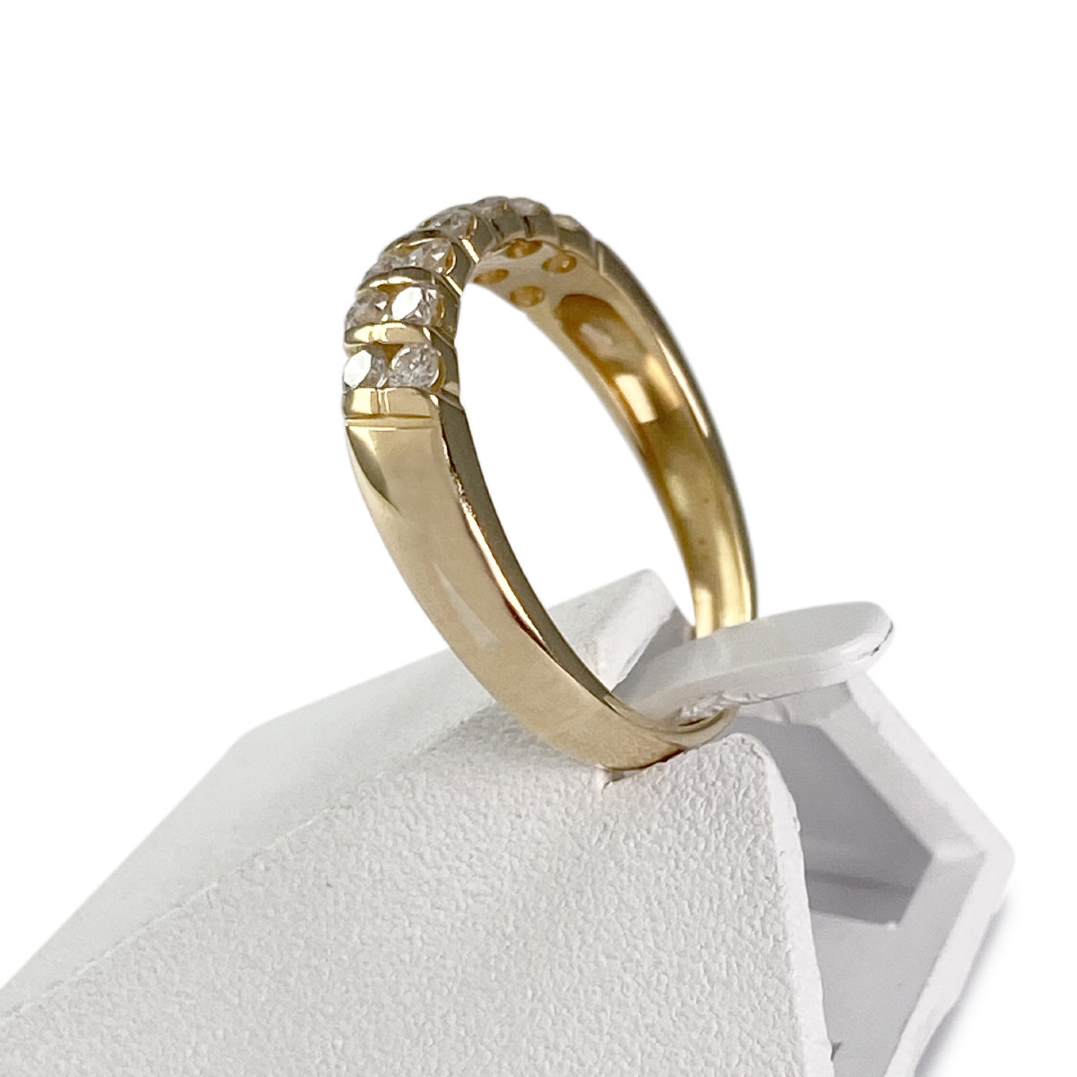 Bague d'occasion demi-tour or 750 jaune diamant
