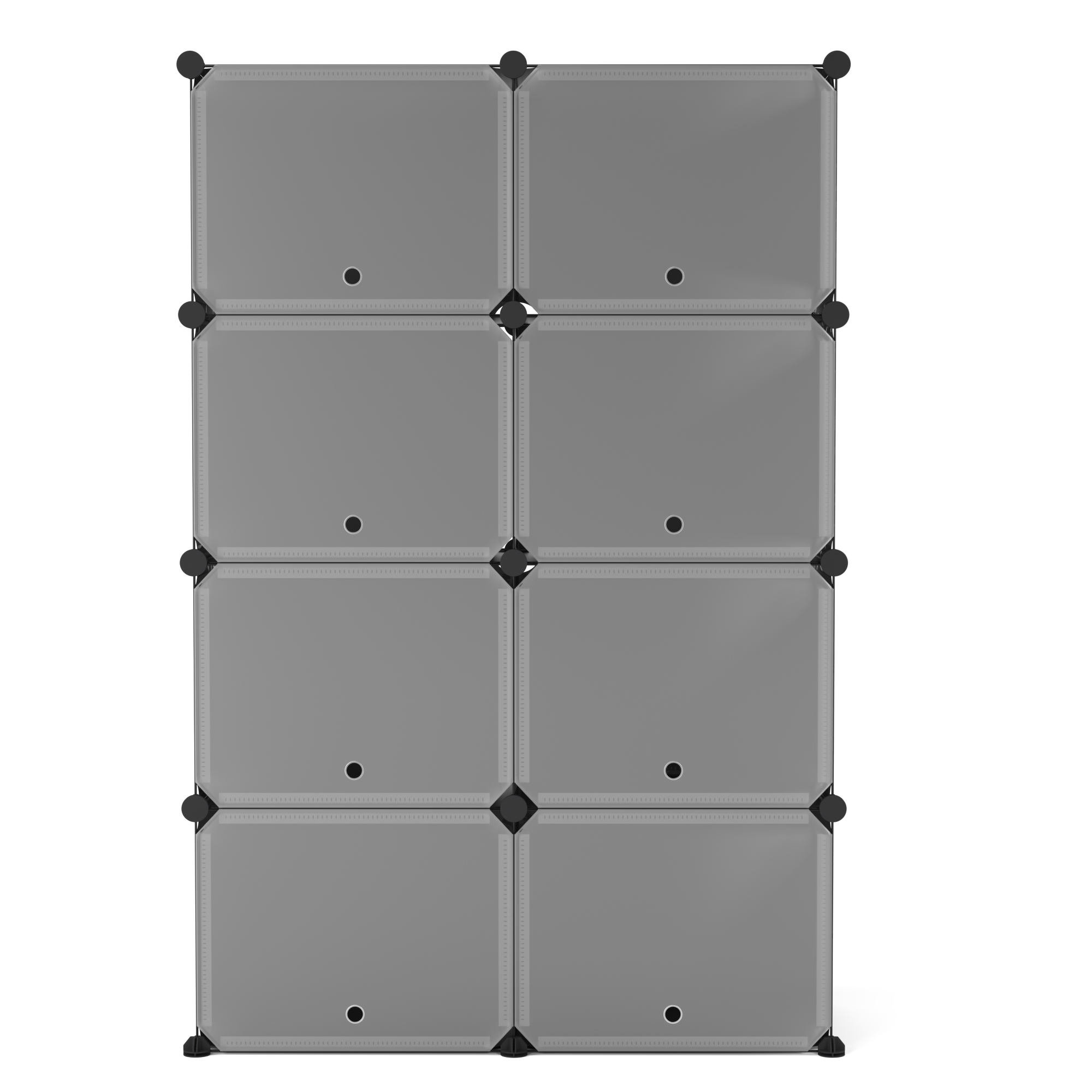 Schuhschrank Steckregal schwarz 8 Boxen