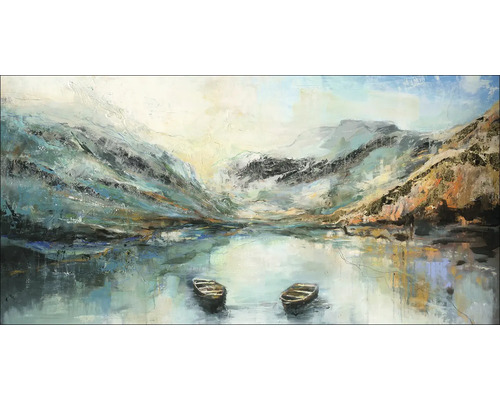 Canvas print Originele Bergmeer Idylle 180x90 cm