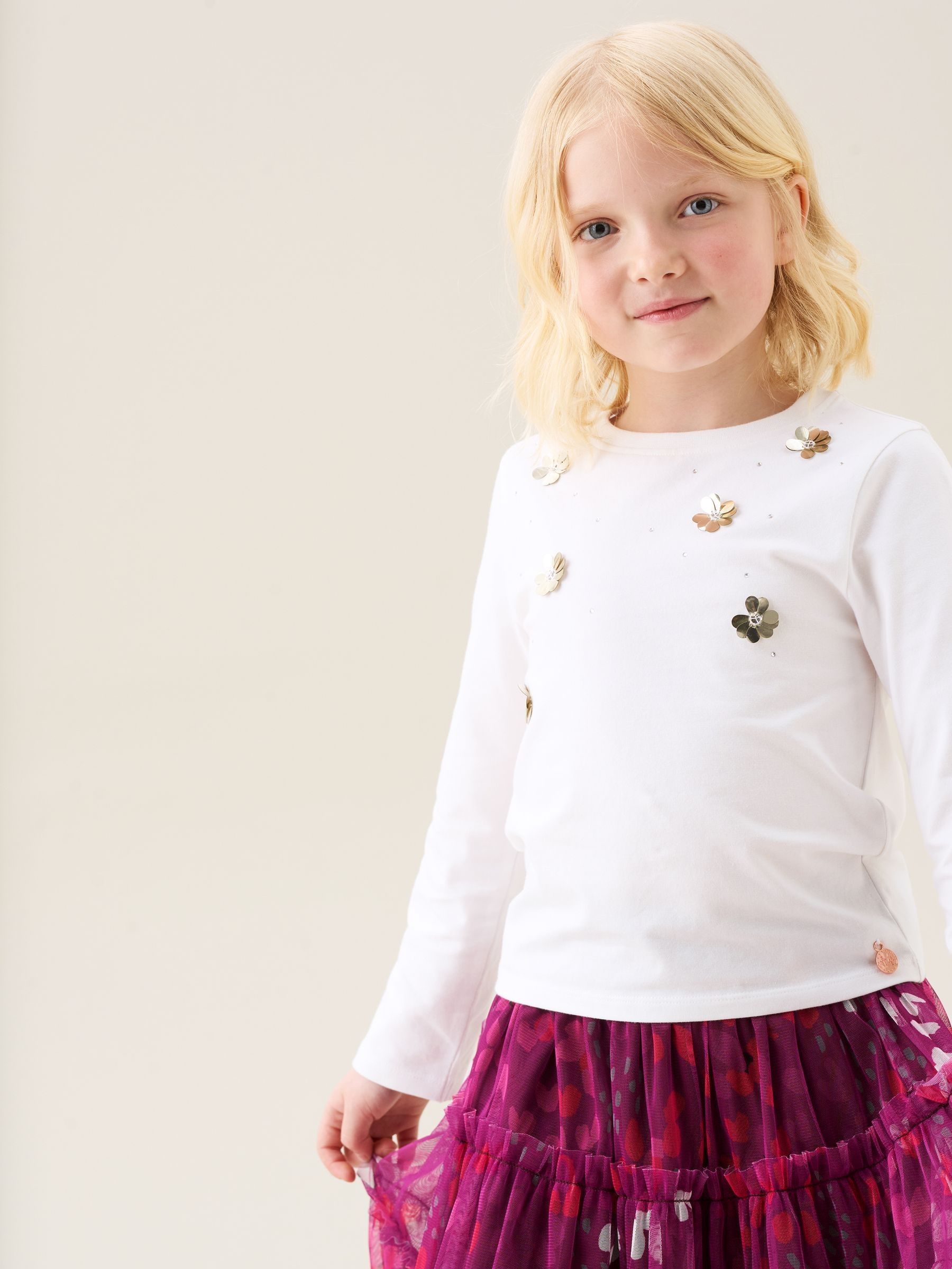 Angel & Rocket Georgie Sequin Embellished Long Sleeve T-Shirt