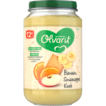 Olvarit Banaan Sinaasappel Koek 12+ Maanden 200 g