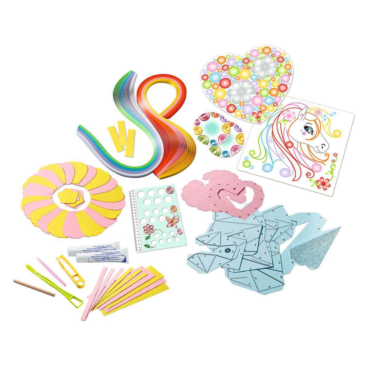 Ravensburger Spiel Bastelset DIY Paper Art Blumen & Einhörner