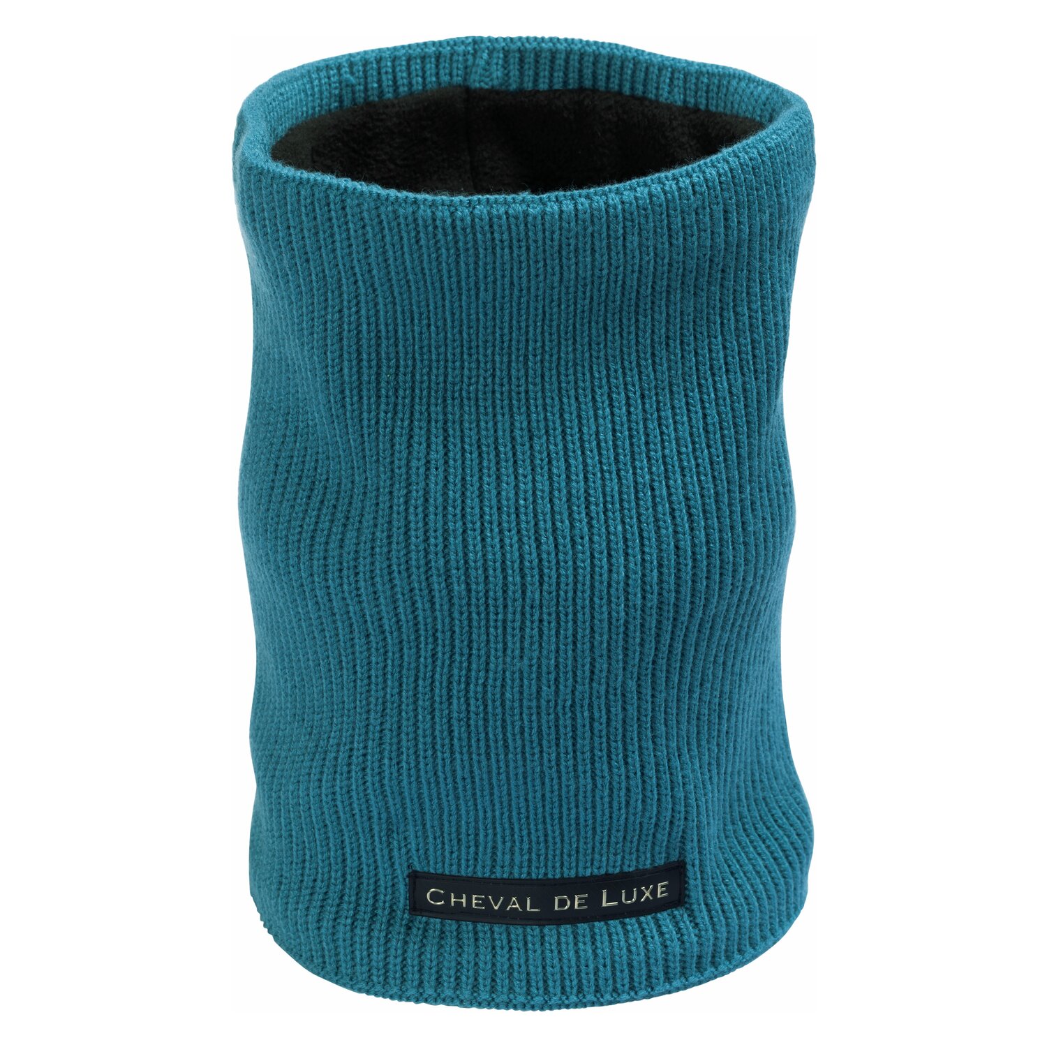 Cheval de Luxe Neckwarmer mit Logopatch  - petrol - Einheitsgröße