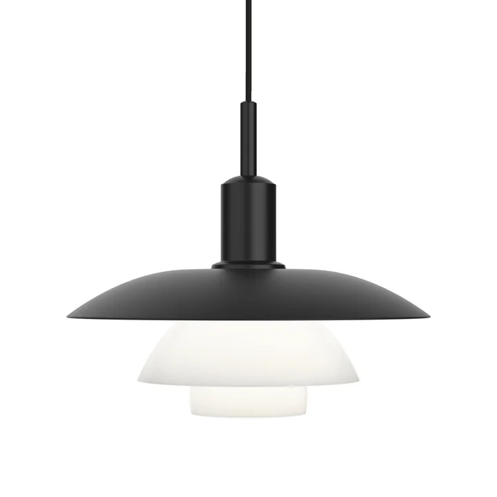 Louis Poulsen - PH 5/5 Pendelleuchte, Aluminium schwarz / Opalglas