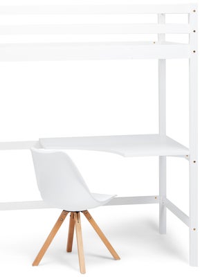 JLY SOFIA Loftseng Med Skrivebord 90x190, Hvit