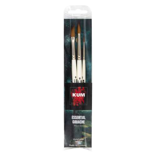 KUM® Memory Point ESSENTIAL GOUACHE Pinselset, 3-teilig