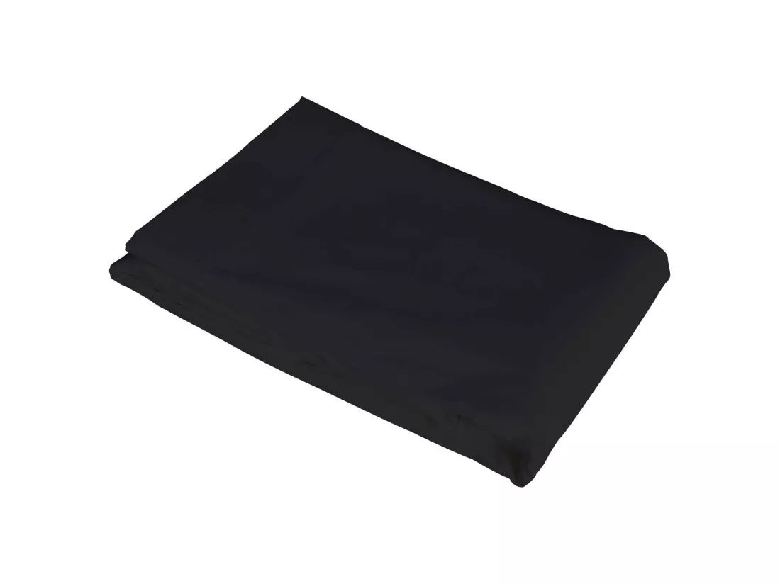 Drap plat noir 100% coton 180x290