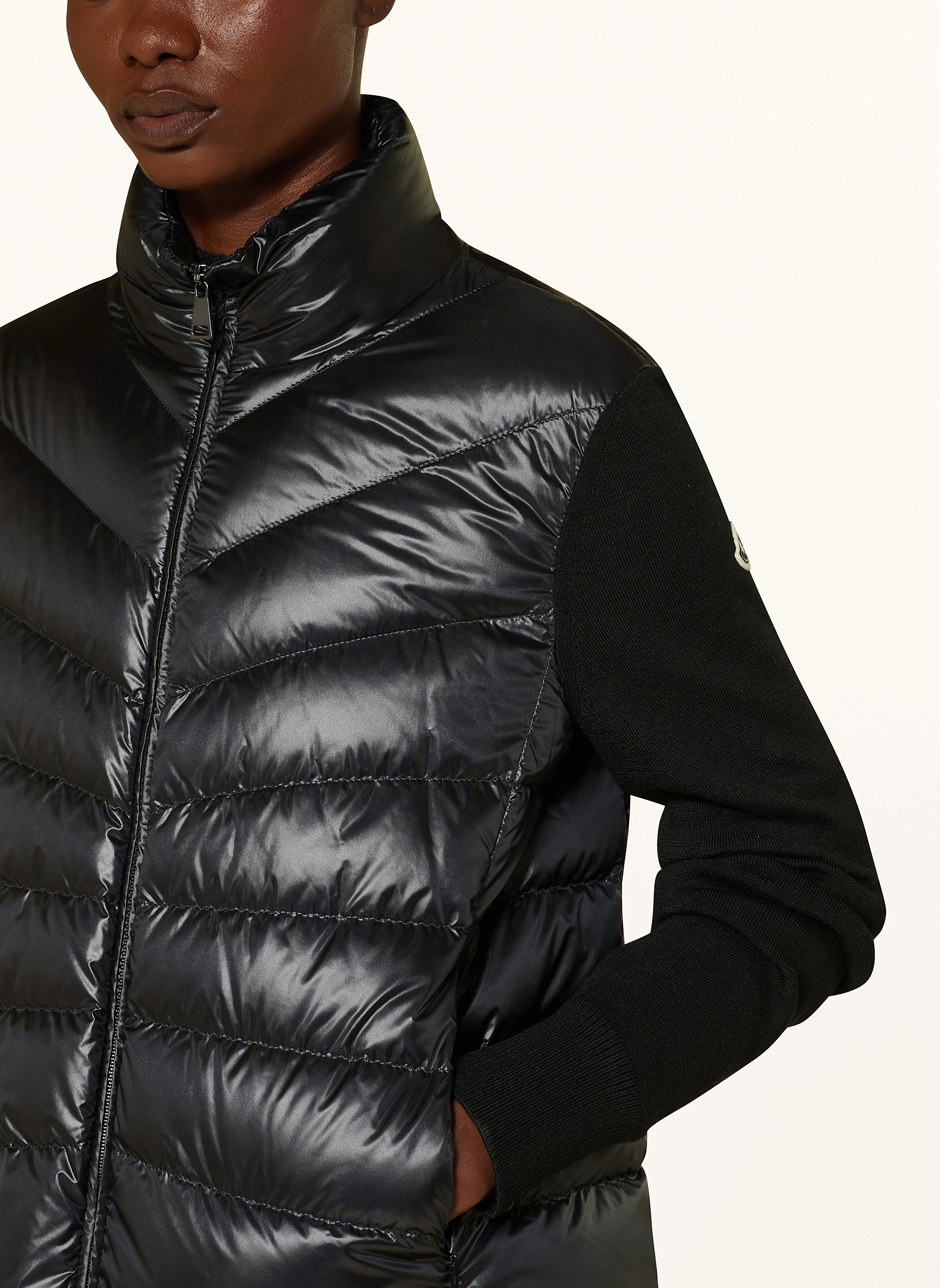 MONCLER Daunenjacke im Materialmix