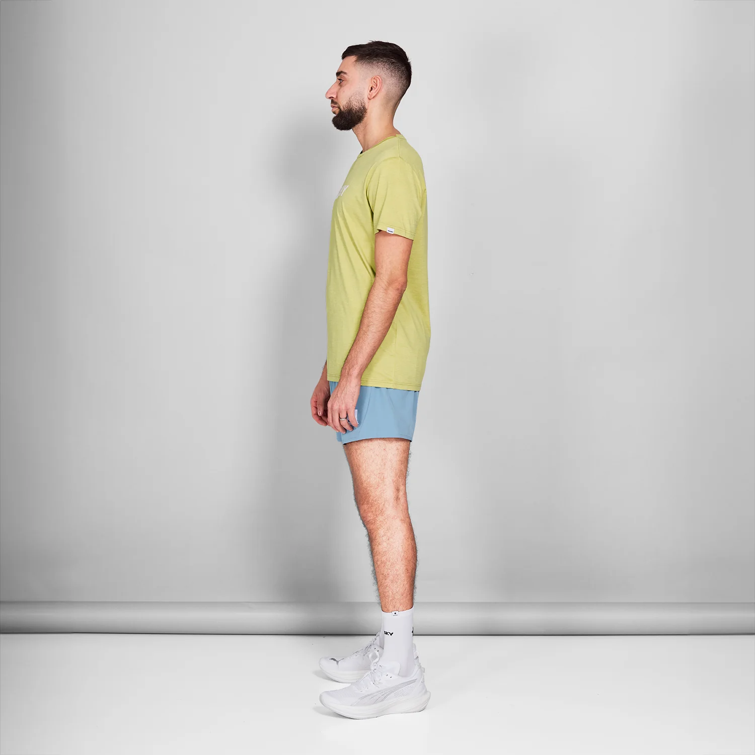 saysky logo pace t shirt herre 634 nmrss20 green melange