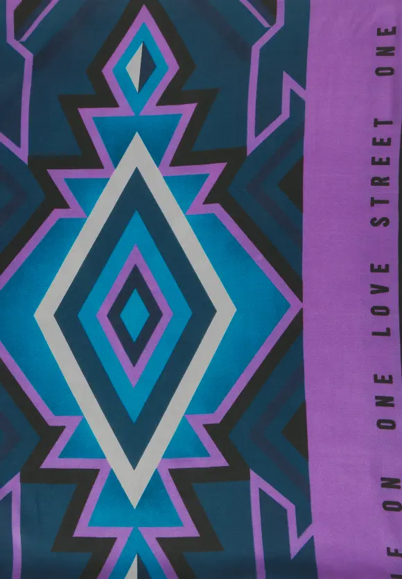 Cosy Print Longschal - lupine lilac