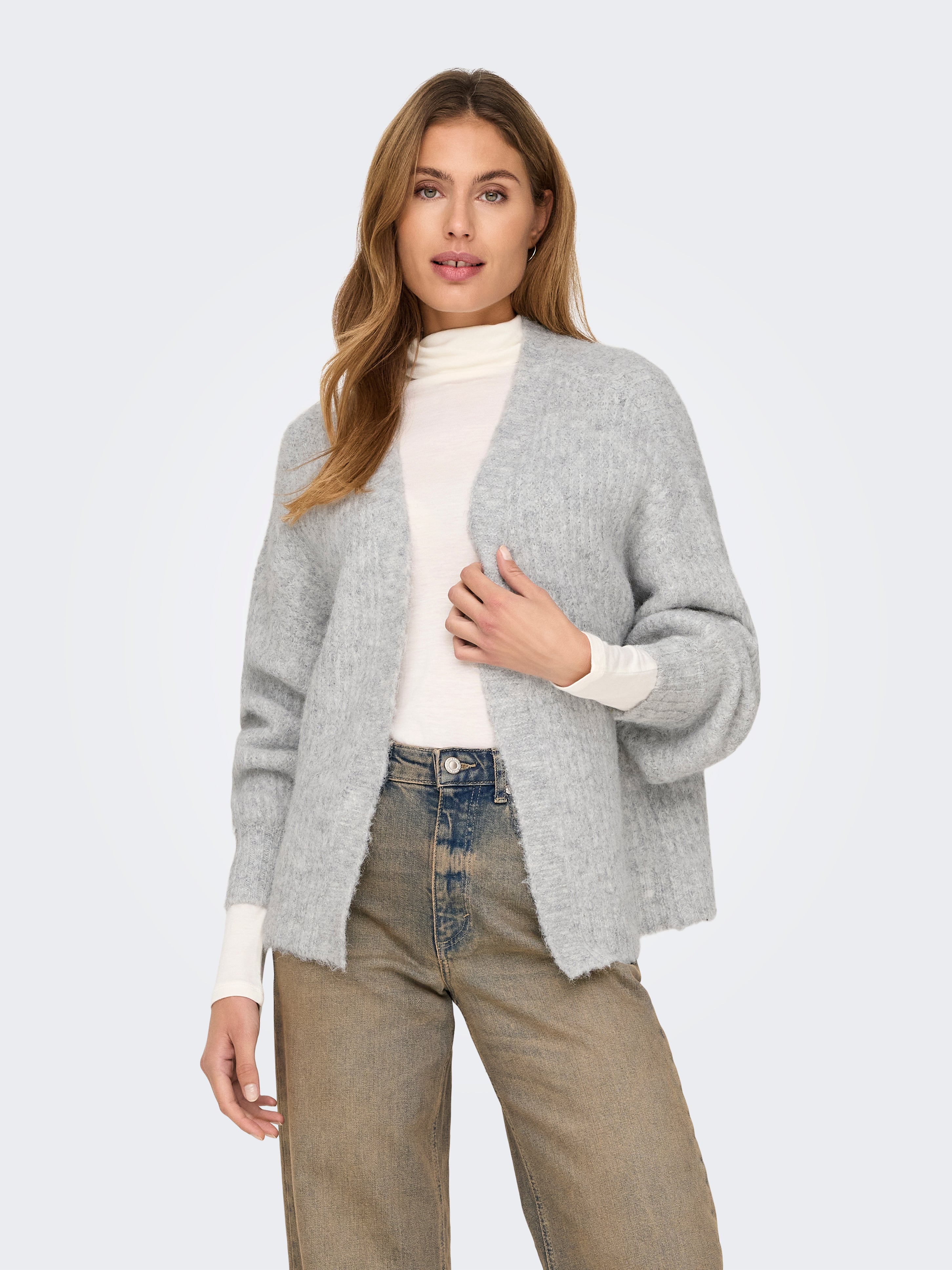 ONLMAGGIE Strickjacke Light Grey Melange