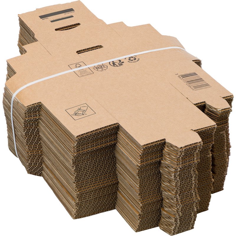 Boîte postale kraft brun simple cannelure H 6 x L 8 x P 10 cm