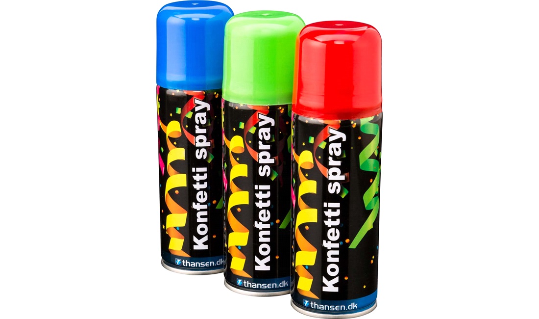 Konfetti spray 3 stk.
