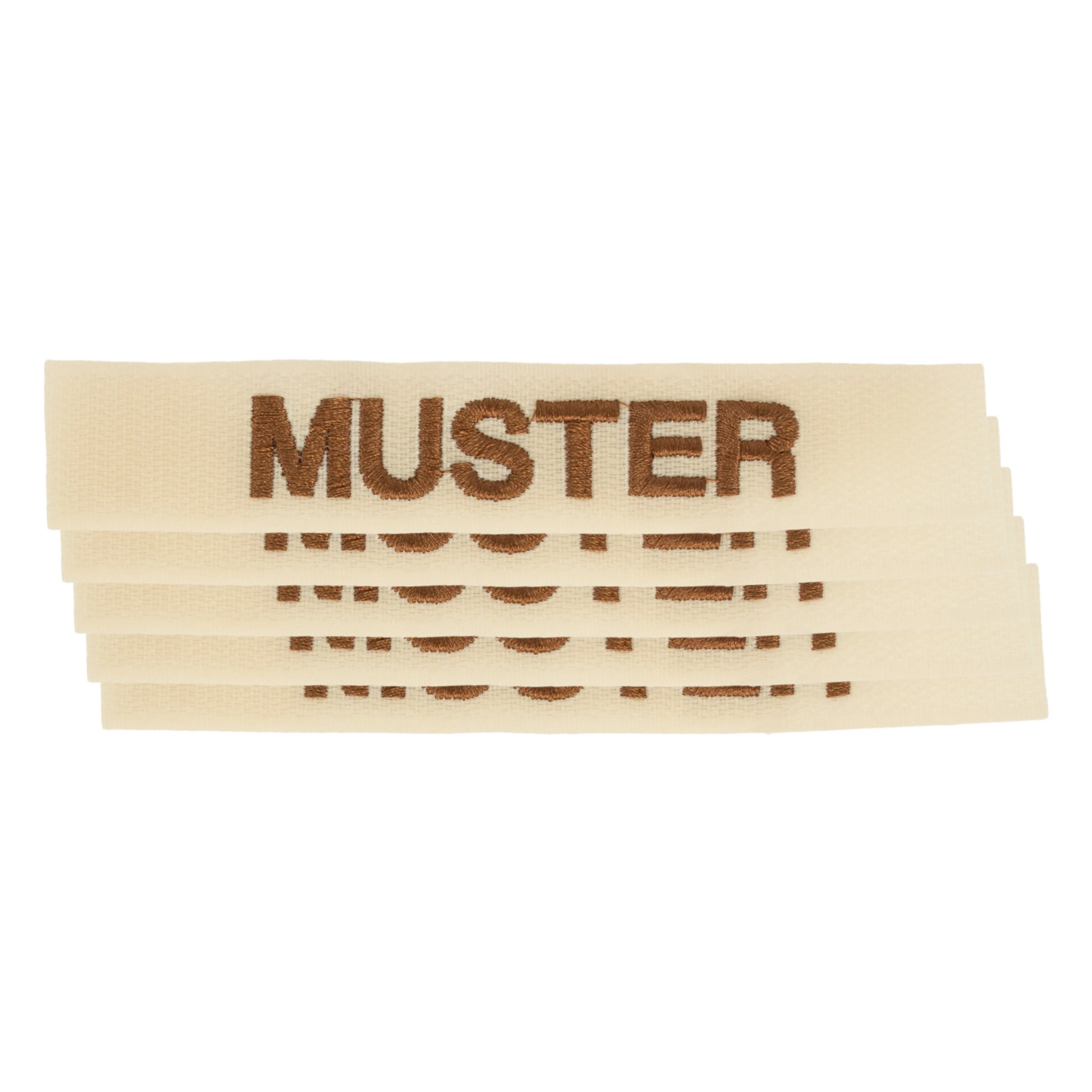 ASMC -  Namensbänder 5er Set einfach khaki braun