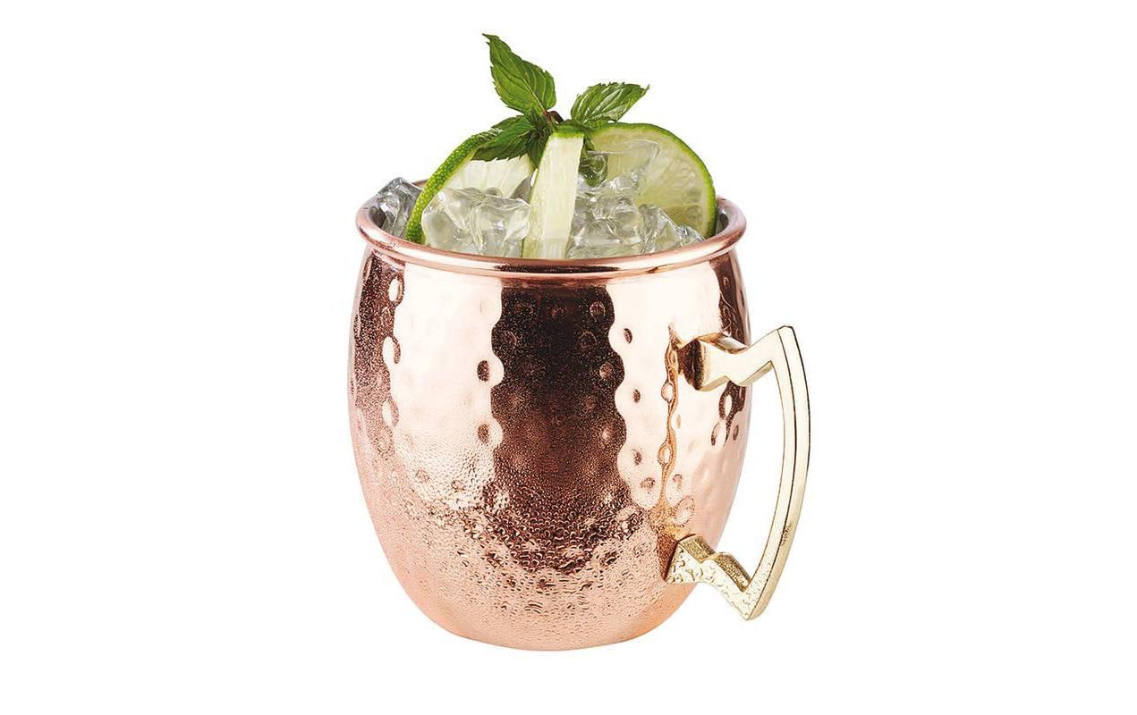 Cocktailbecher Moscow Mule 500 ml, 1 Stück, KupferEdelstahlbecher geeignet für Cocktails oder Longdrinks