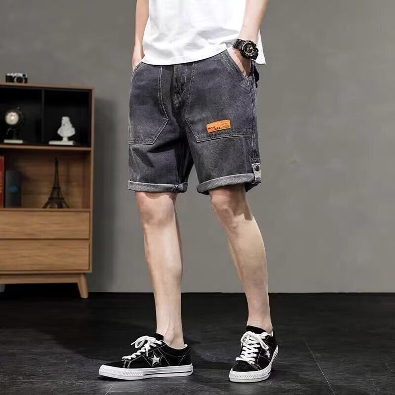 Wewewow - Mid Rise Washed Denim Shorts