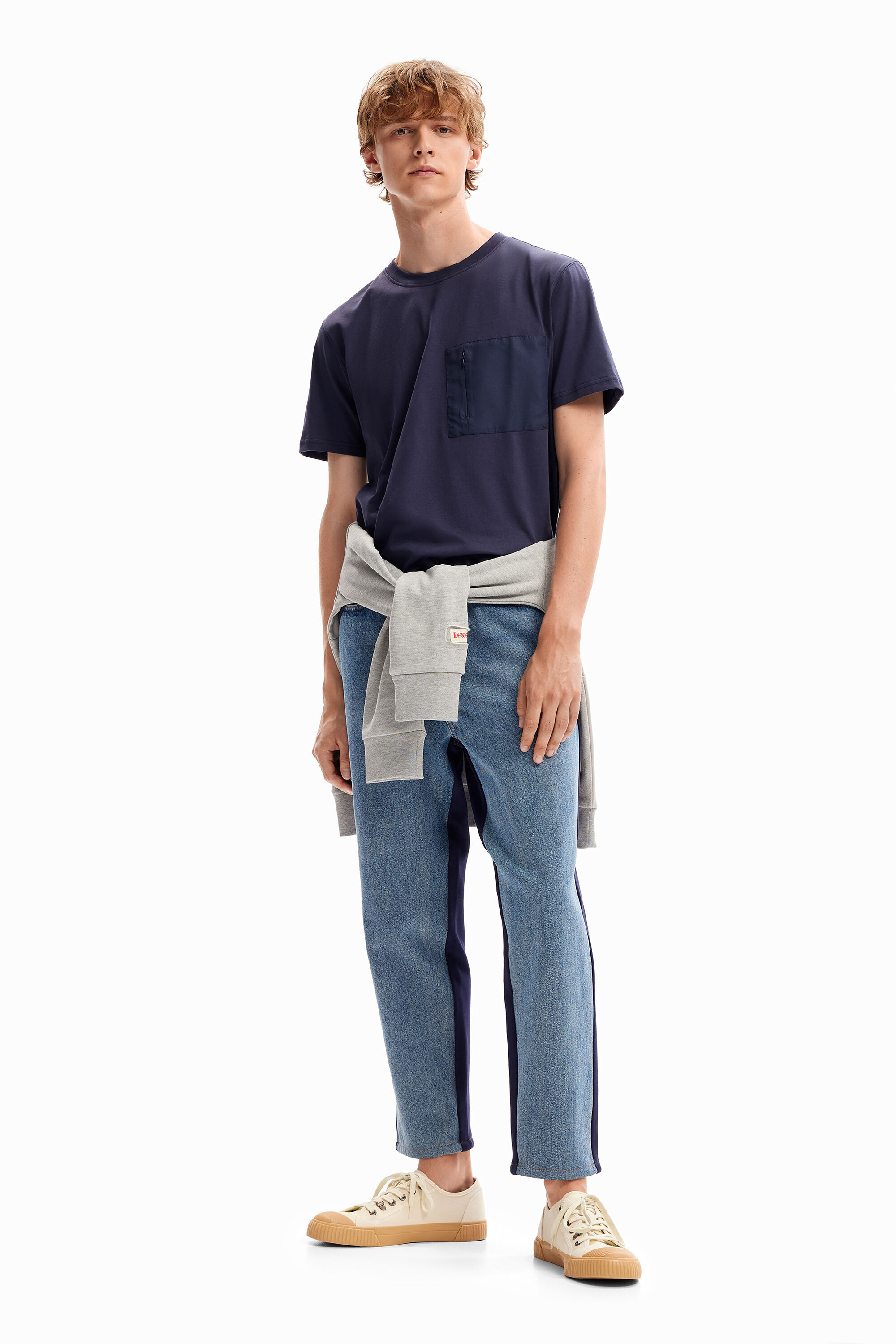T-shirt uni poche