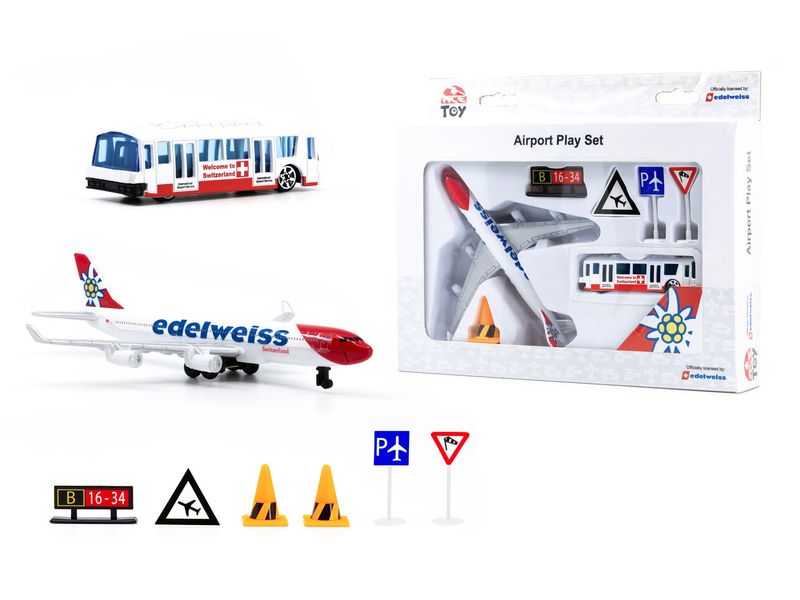 ACE Toy Airport Play Set Edelweiss 1:87 Flughafen-Spielset Edelweiss