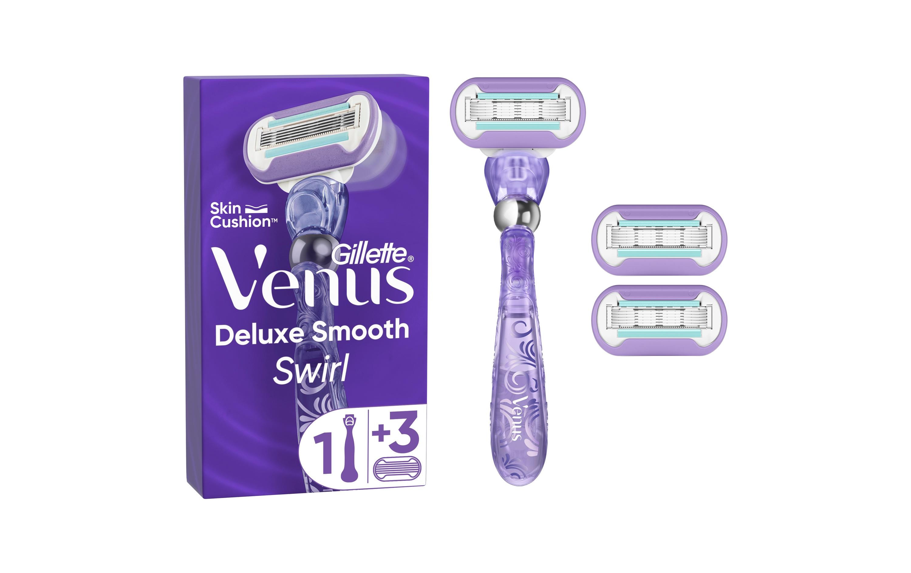 Rasierer Deluxe Smooth Swirl 3 StückDamenrasierer mit integriertem Flexiball