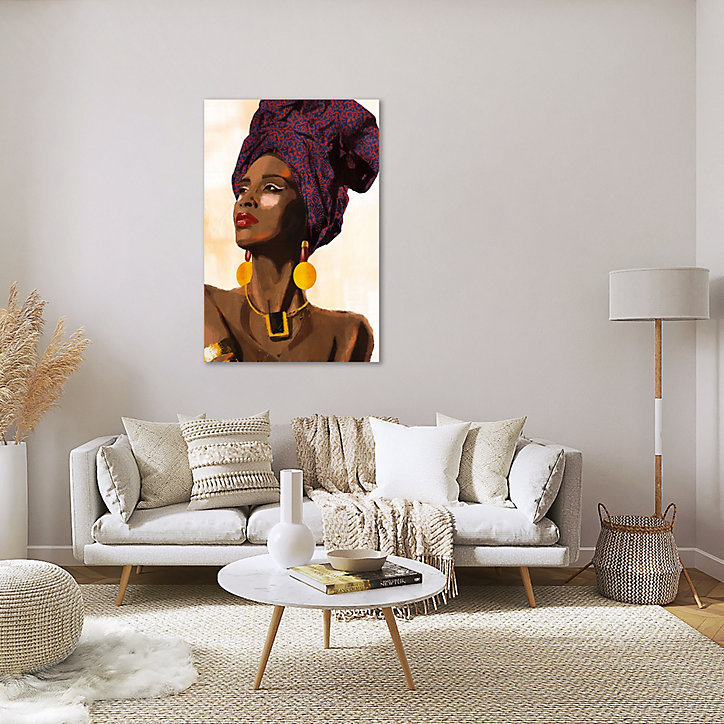 Toile imprimée portrait femme 60 x 90 cm Dada Art