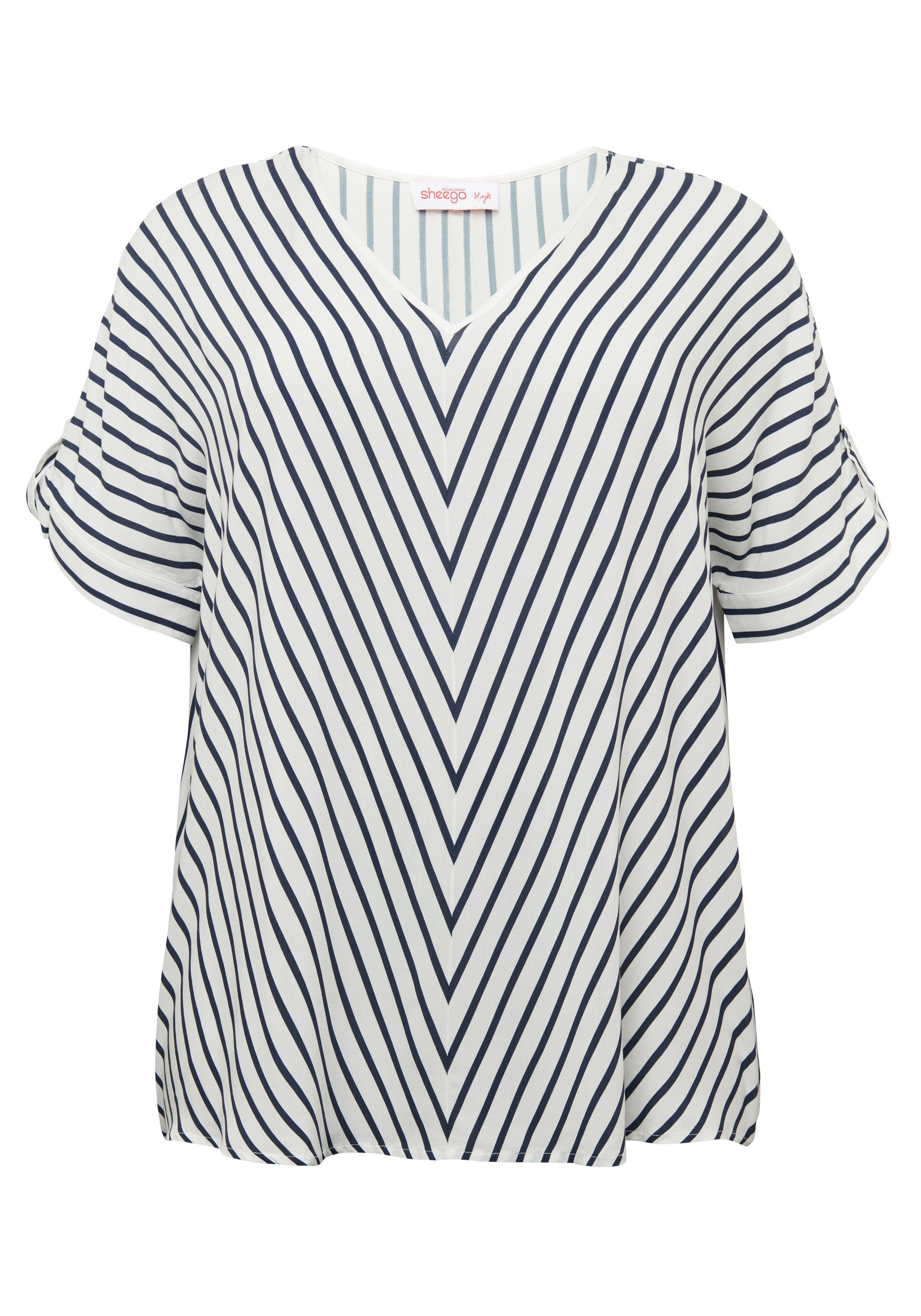 Tunika in Oversized-Form mit Streifen