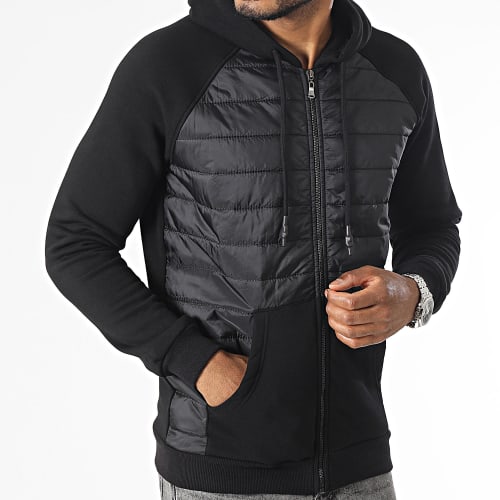 Veste Zippée Capuche Noir