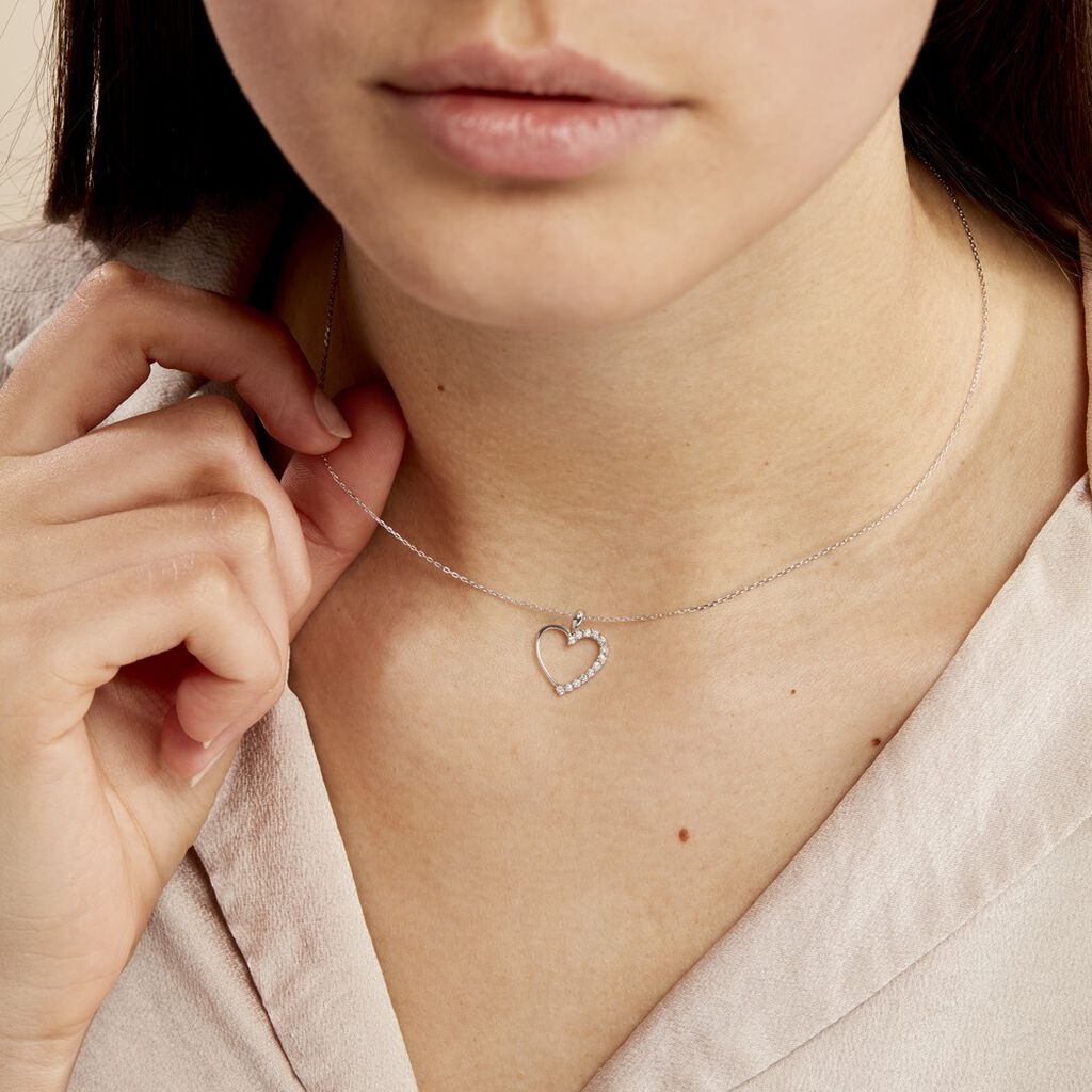 Collier Chlora Or Blanc Diamant