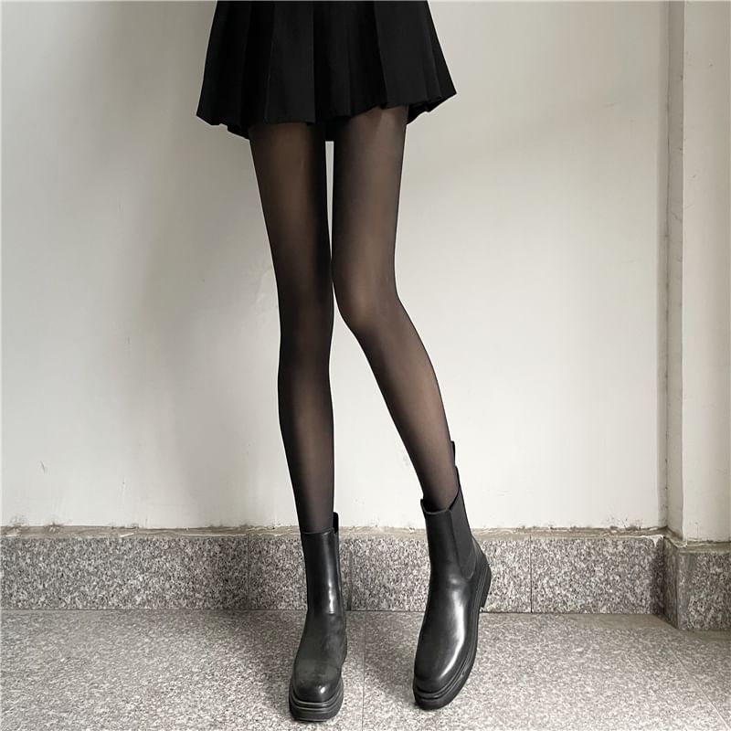 Gentiana - Effen panty met fleecevoering