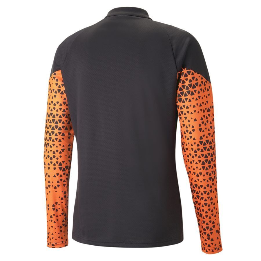 PUMA Maillot d'Entraînement IndividualCUP Fermeture Éclair 1/4 - Noir/Orange