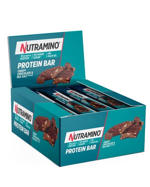 Nutramino Proteinbar Crispy Chocolate &amp; Sea Salt 12x55g