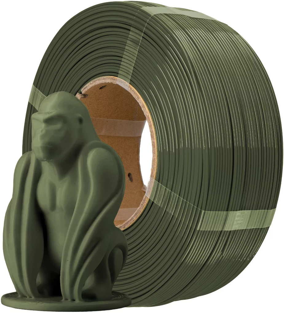 AzureFilm  PETG Hyper Speed Refill Army Green, 1,75 mm / 1000 g    Universal Filament ohne Spule